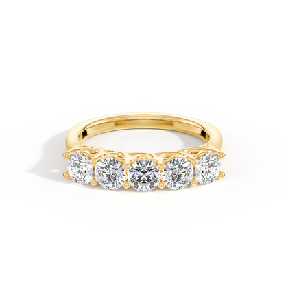 Verstecktes Herz Halb-Eternity-Diamantring
