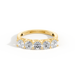 Verstecktes Herz Halb-Eternity-Diamantring