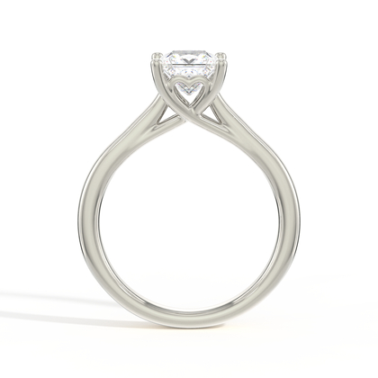 Hidden Heart Solitaire Diamond Engagement Ring