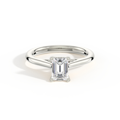 Hidden Heart Solitaire Diamond Engagement Ring