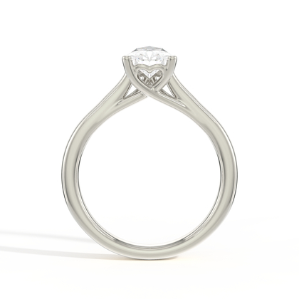 Hidden Heart Solitaire Diamond Engagement Ring