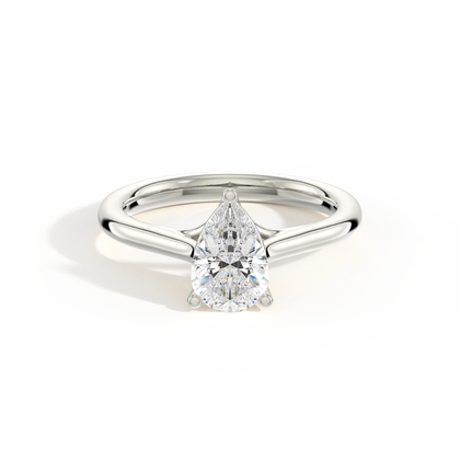 Hidden Heart Solitaire Diamond Engagement Ring