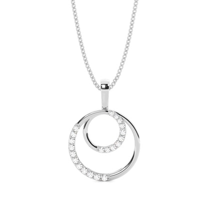 Runder zarter Anhänger und Ohrring-Set