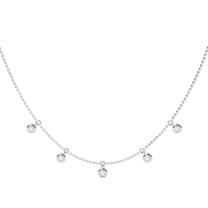 Halskette und Ohrring-Set im Lünetten-Look