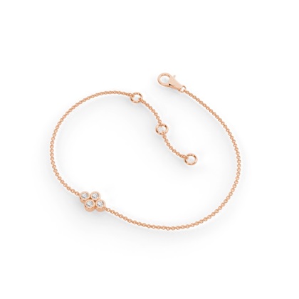 Zarte Runde Zargenfassung Armkette und Halskette Set