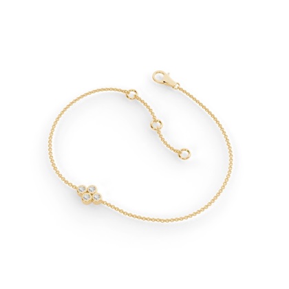 Zarte Runde Zargenfassung Armkette und Halskette Set