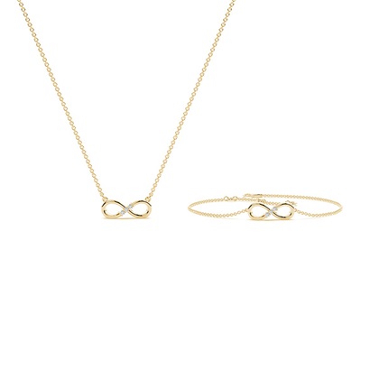 Yellow Gold Diamond Jewellery Gifts Sets