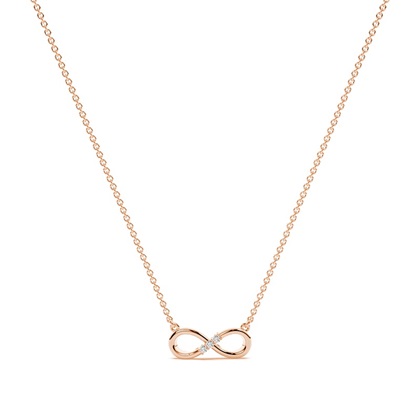 Zarte Infinity Diamant  Halskette und Armband Set