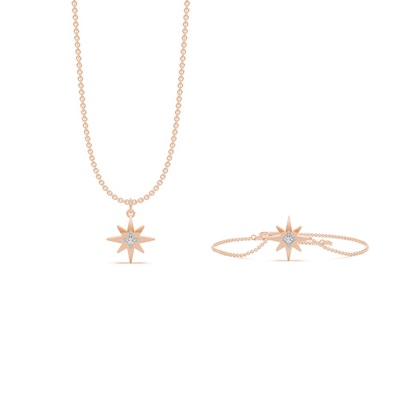 Rose Gold Diamond Jewellery Gifts Sets