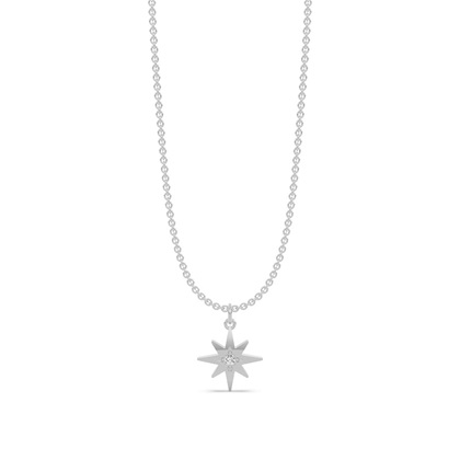 Zarte Diamant Stern Halskette und Armband Set