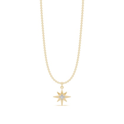 Zarte Diamant Stern Halskette und Armband Set