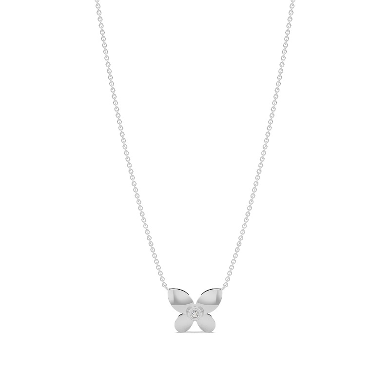 Butterfly Diamond Delicate Bracelet, Earring and Necklace Set