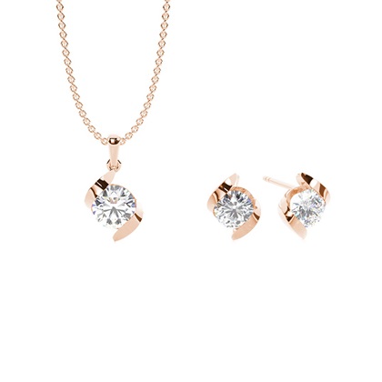 Rose Gold Diamond Jewellery Gifts Sets
