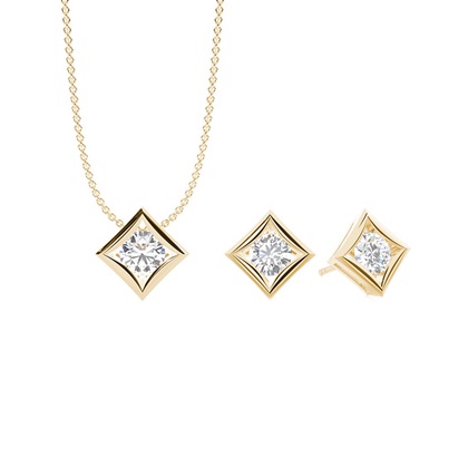 Yellow Gold Diamond Jewellery Gifts Sets