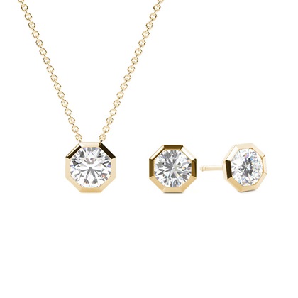 Yellow Gold Diamond Jewellery Gifts Sets