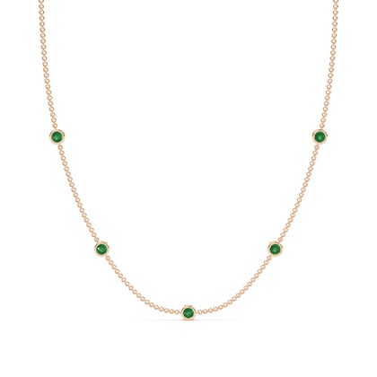 Smaragd Halskette für den Alltag mit passendem Ohrring-Set
