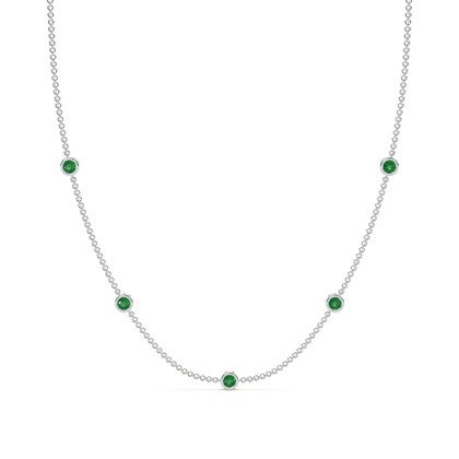 Smaragd Halskette für den Alltag mit passendem Ohrring-Set