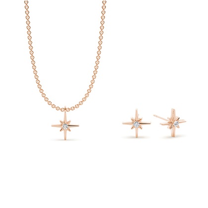 Rose Gold Diamond Jewellery Gifts Sets