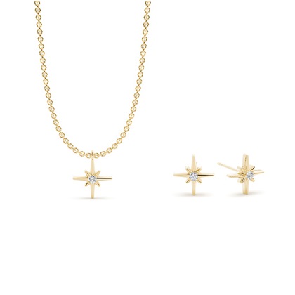 Yellow Gold Diamond Jewellery Gifts Sets