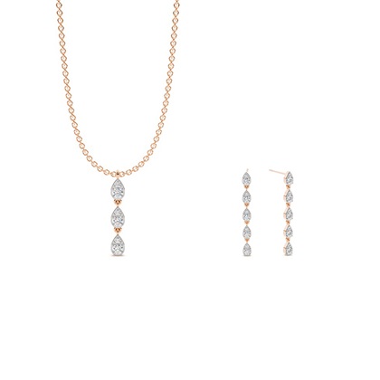 Rose Gold Diamond Jewellery Gifts Sets