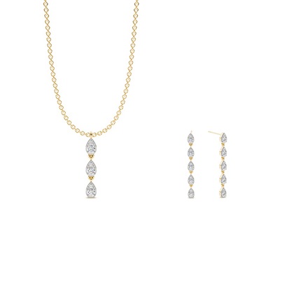 Yellow Gold Diamond Jewellery Gifts Sets