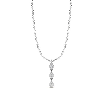 Tropfenförmige Diamenten- Halskette und Ohrring Set