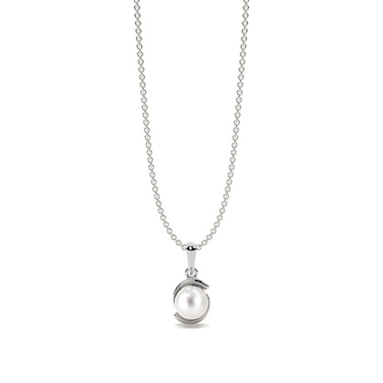 Classic Swirl Pearl Necklace and Earring