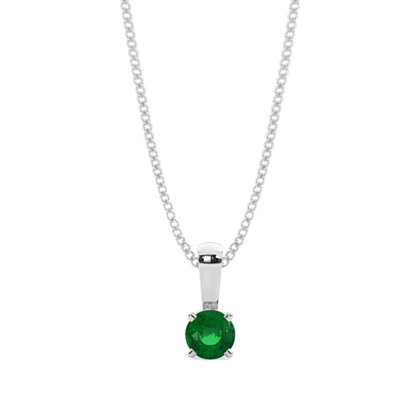 Round Emerald Pendant and Earring set