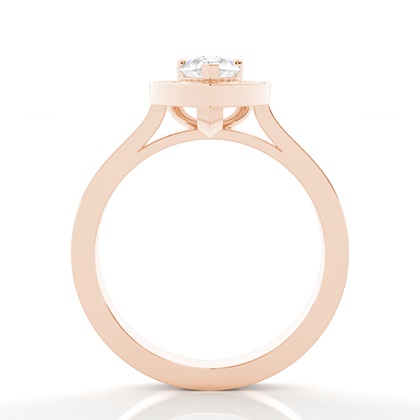 4.00 Carat Rose Gold Halo Engagement Rings