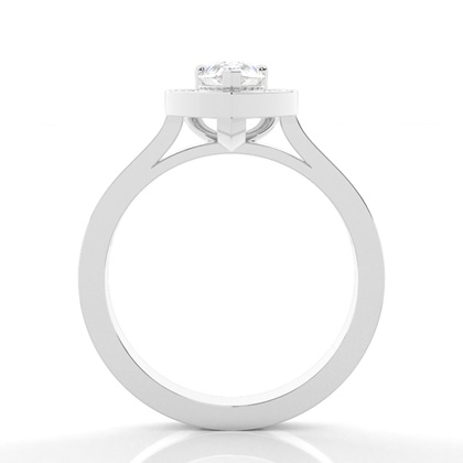 4.00 Carat Platinum Halo Engagement Rings