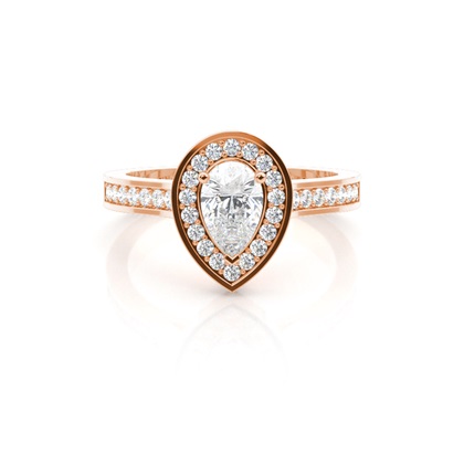 4.00 Carat Rose Gold Halo Engagement Rings