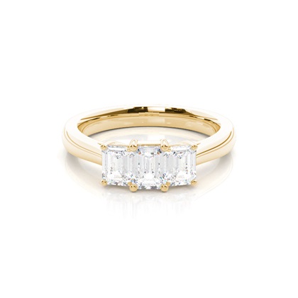 Emerald Trilogy Engagement Rings
