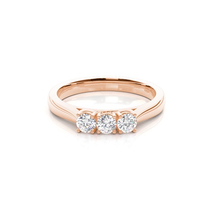 Round Trilogy Engagement Rings