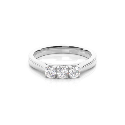 Round Trilogy Engagement Rings