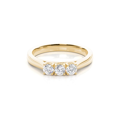 Round Trilogy Engagement Rings