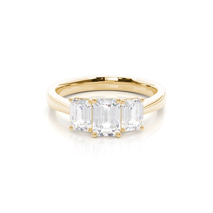 Emerald Trilogy Engagement Rings