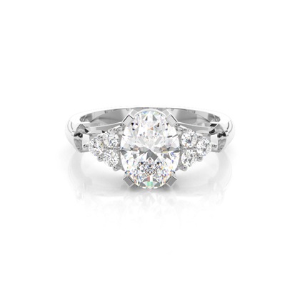 4 Prong Setting Side Stone Engagement Ring