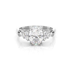 4 Klo Innfatning Sidesten Forlovelsesring